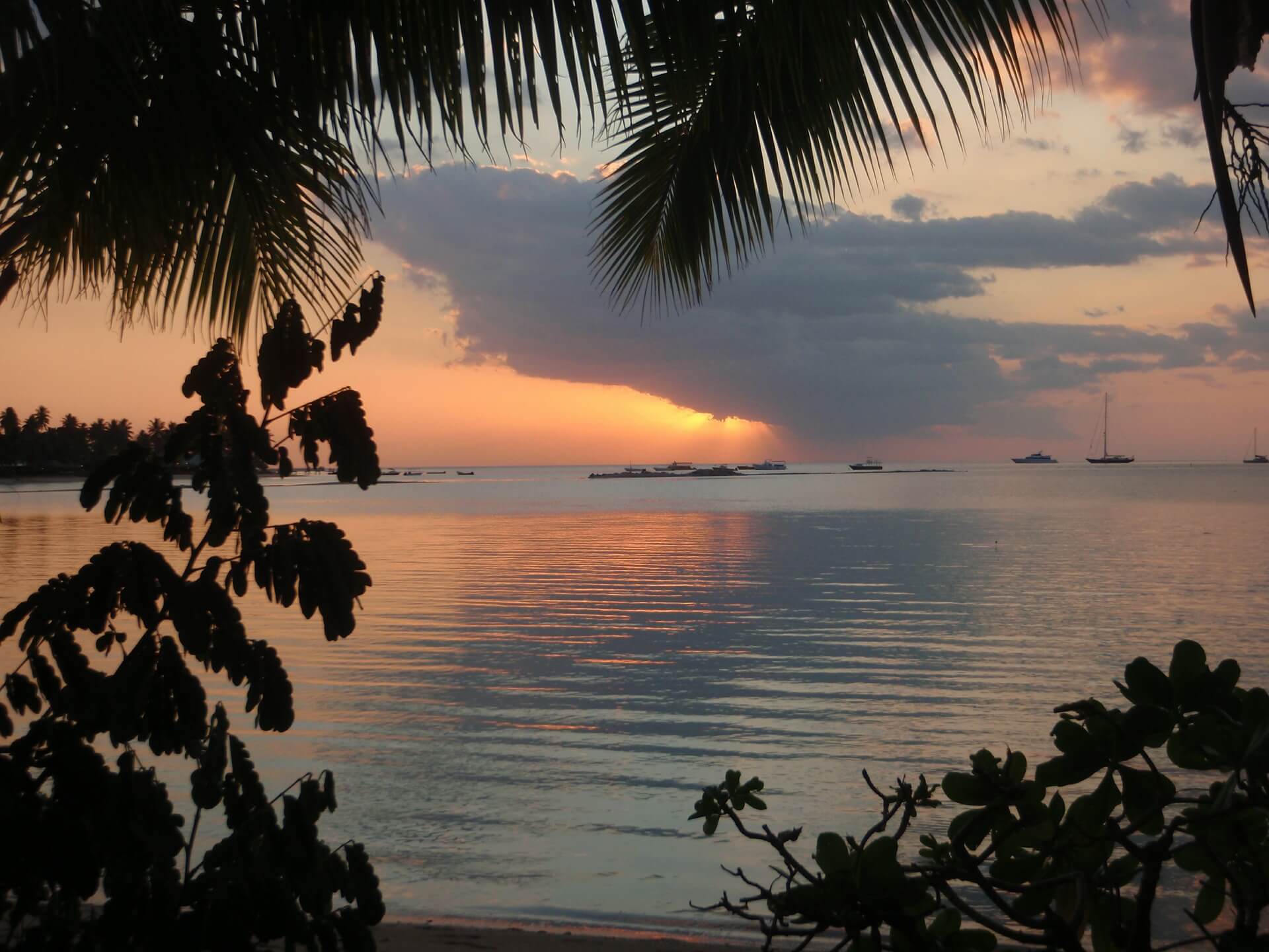 Coucher de soleil aux Fidji
